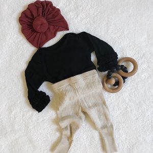 Topknots NB (0-3) turban in burgundy